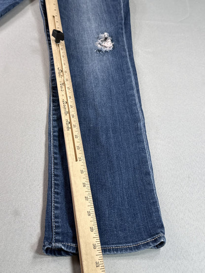 KUT Kloth KP176MA5N Jeans Womens 10 Blue Distressed Straight Leg Cotton Spandex