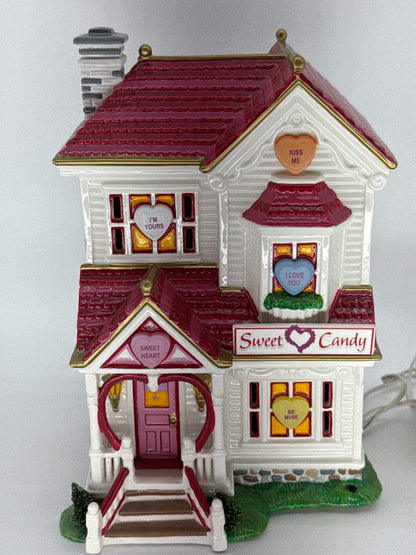 Department 56 Snow Village Sweetheart Candy Shop 55323 Lighted Valentine 2003