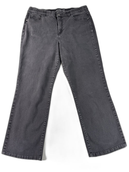 Gloria Vanderbilt Jeans Womens 16 Black Cotton Blend Straight Leg Regular Fit