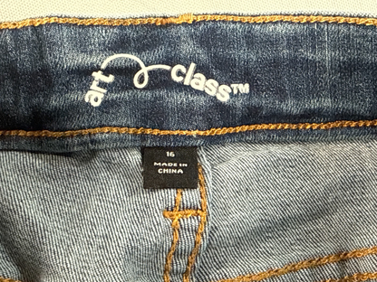 Art Class Girls Flare Jeans Size 16 Blue Stretch Denim Wide Leg Boho Y2K