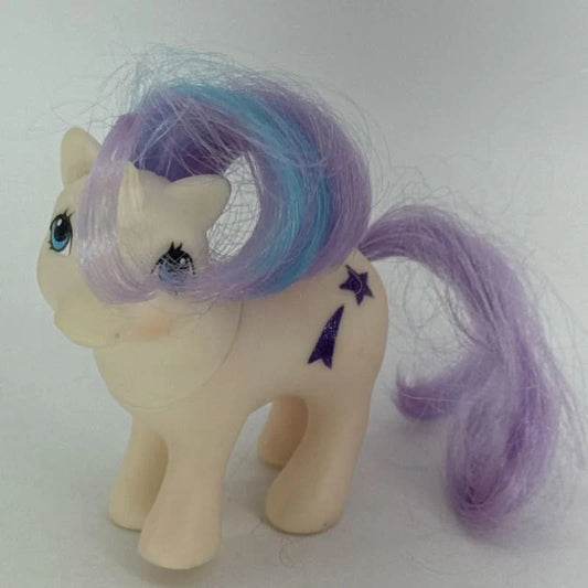 Baby Glory My Little Pony G1 Unicorn 1984 Hasbro Vintage White Purple Blue Hair