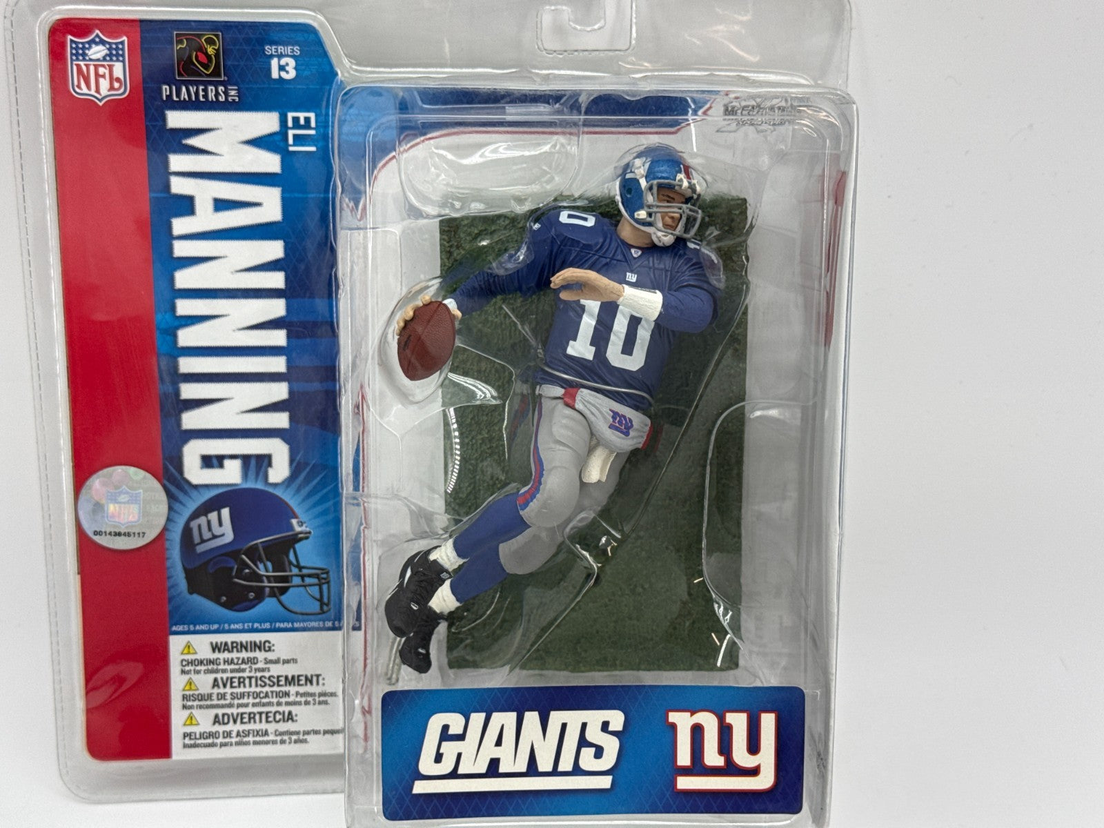 McFarlane NFL Series 13 Eli Manning NY Giants #10 QB Blue Jersey Figure Debut