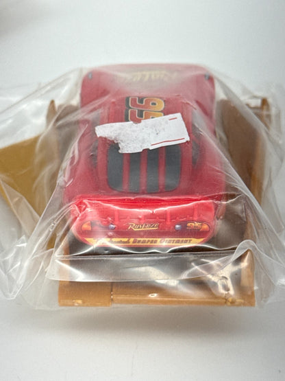 Disney Pixar Cars Lightning McQueen 95 Rusteze Red Toy Car Lot w Base Apparel