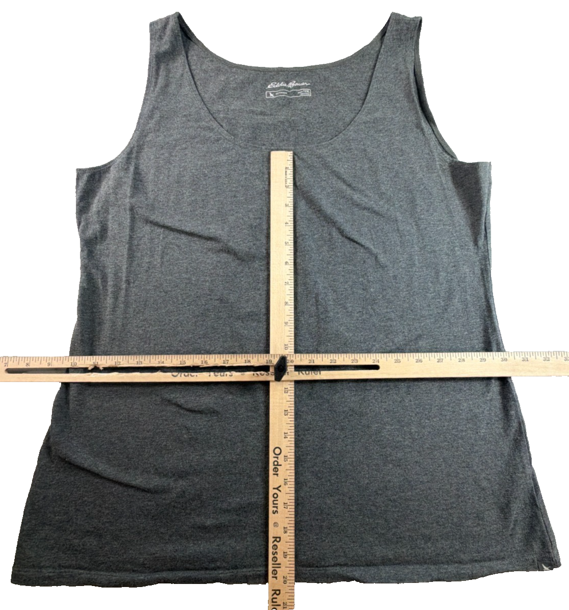 Eddie Bauer Gray Tank Top Womens 2XL Sleeveless Stretch Outdoor Casual Tee