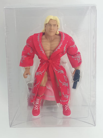 WWE Mattel RetroFest Ric Flair Action Figure Red Robe Mic Loose Displayed 6685