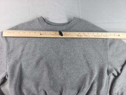 Wild Fable Cropped Sweatshirt L Gray Cotton Blend Relaxed Fit Long Sleeve