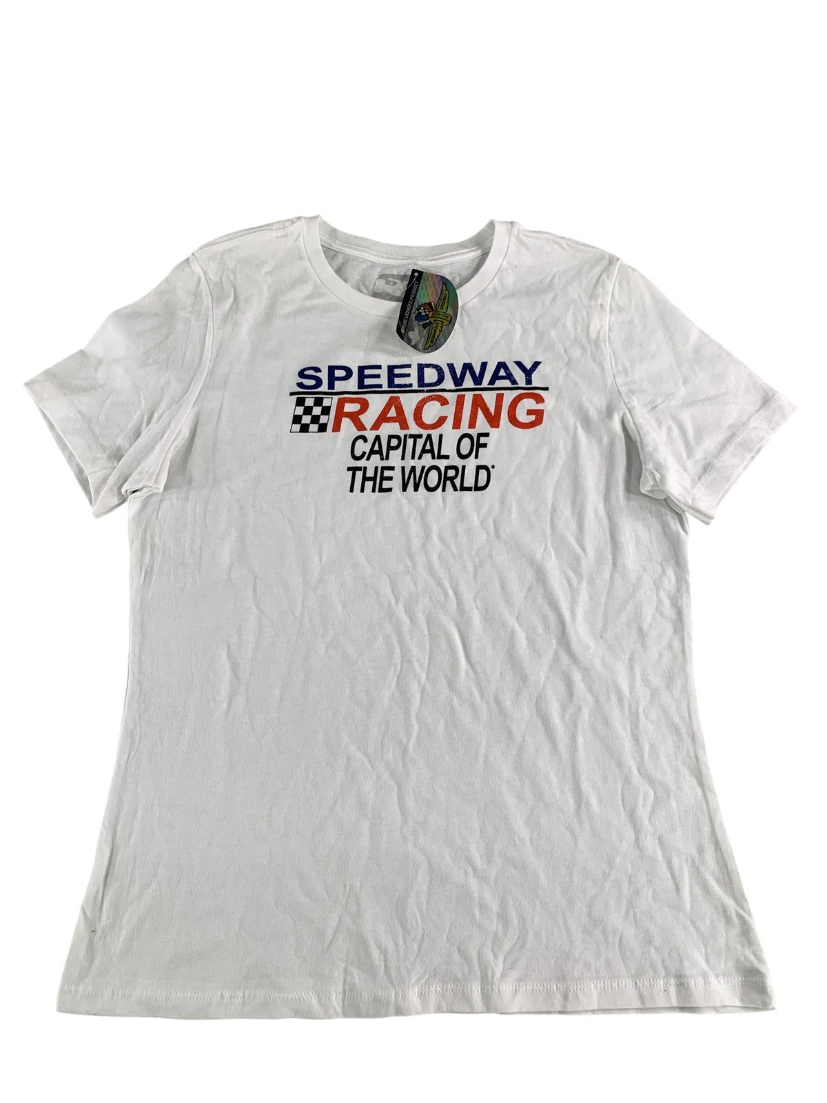 Indianapolis Motor Speedway Shirt Womens Medium White Racing Capital Graphic Tee