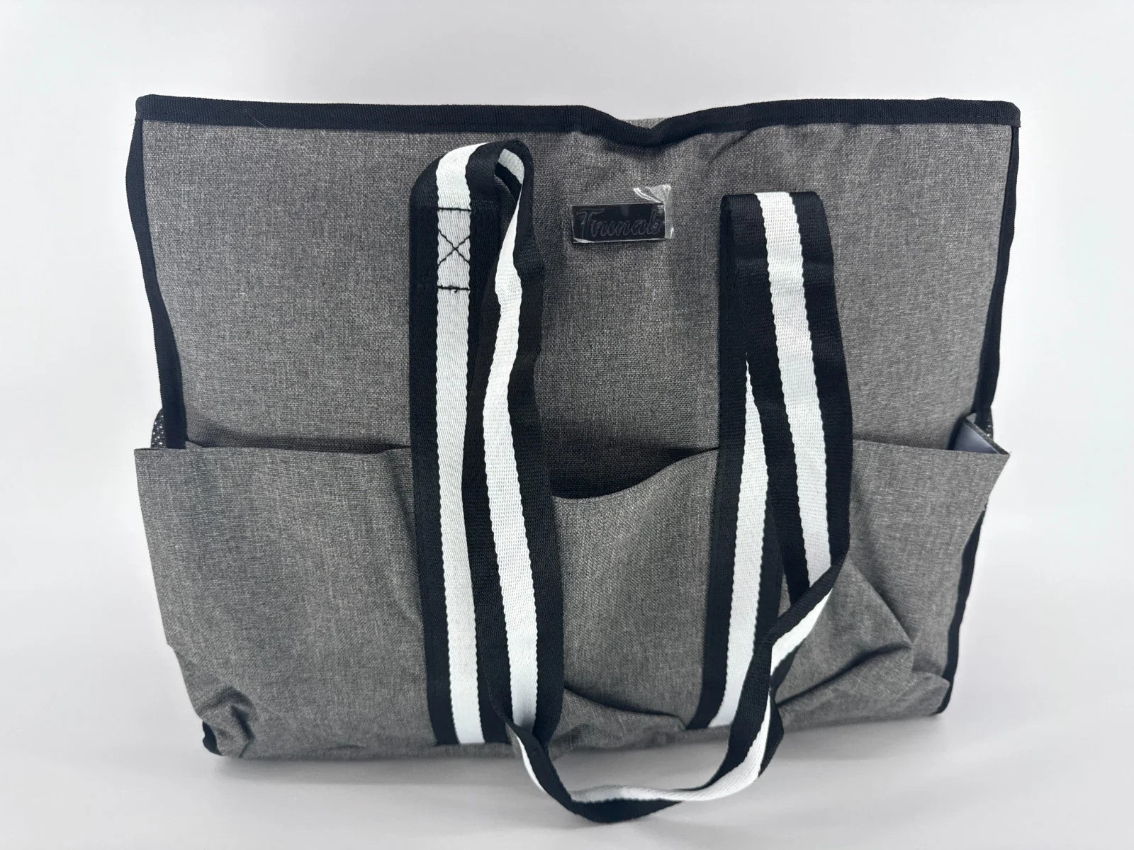 Trunab Gray Teacher Tote Bag Large Utility Work Organizer Pockets Shoulder Strap