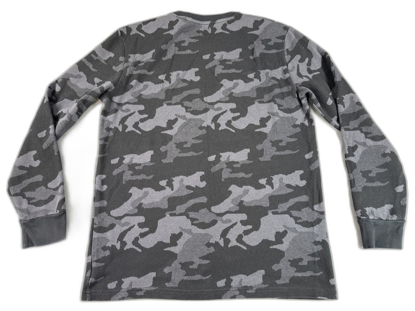 American Eagle Camo Sweatshirt LT Black/Gray Cotton Pullover Long Sleeve