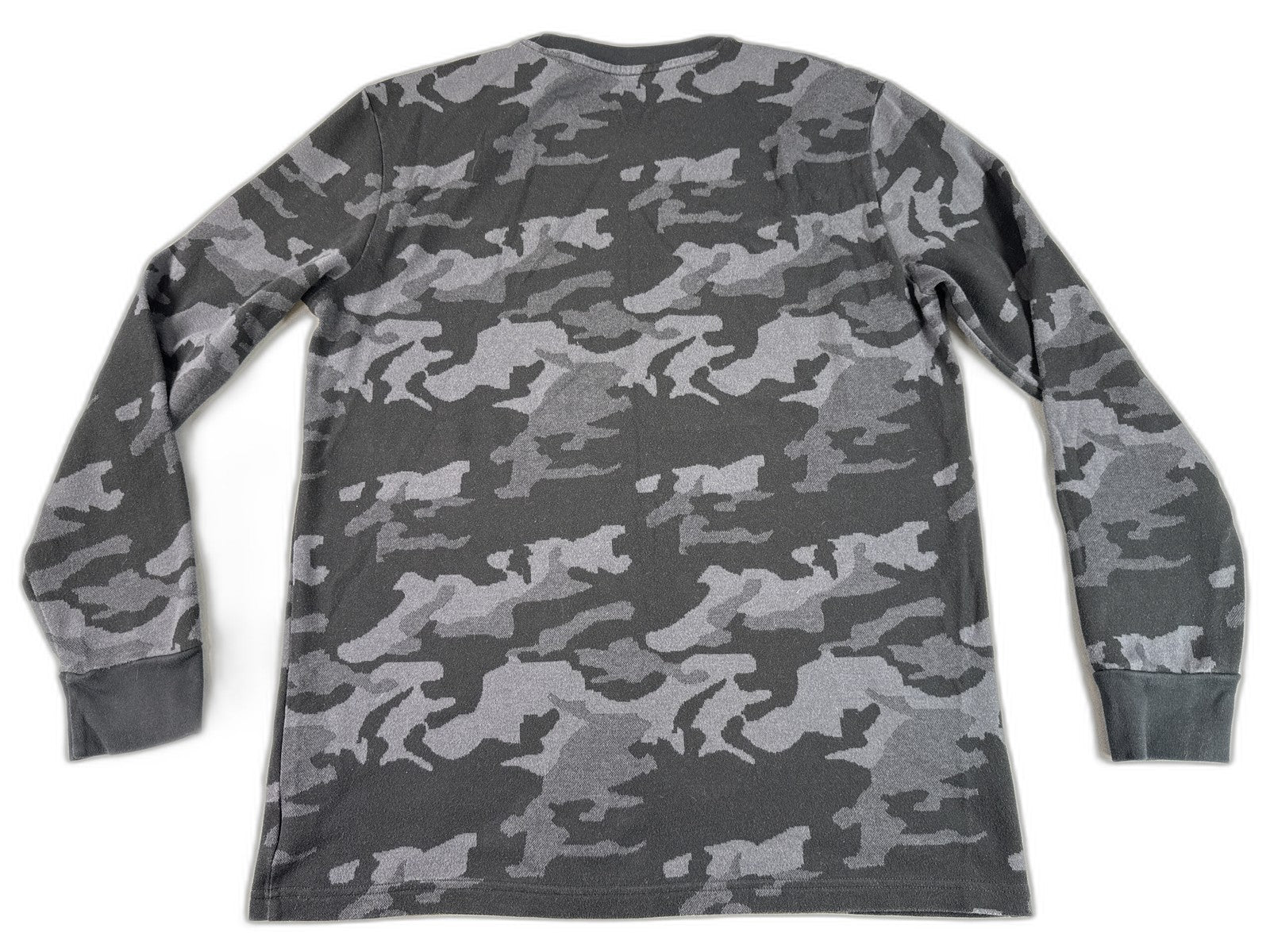 American Eagle Camo Sweatshirt LT Black/Gray Cotton Pullover Long Sleeve