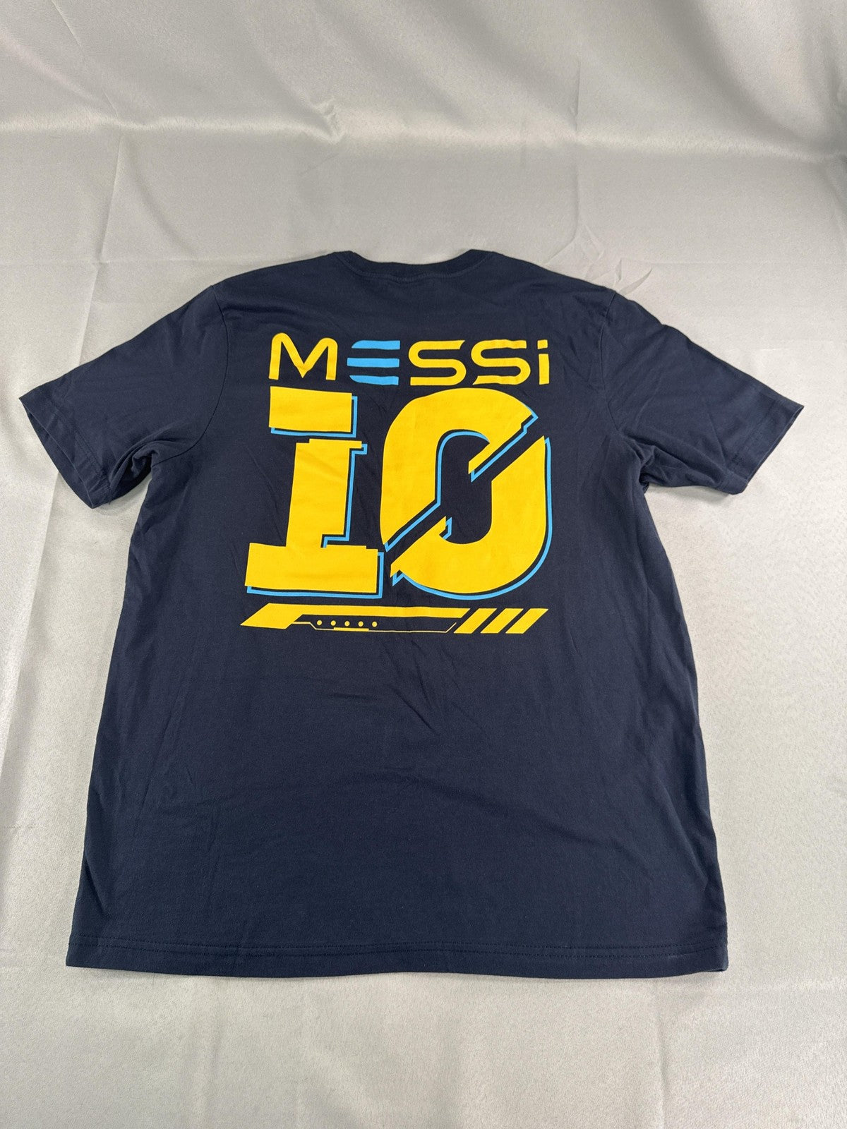 Messi Shirt Mens XL Navy Blue Live Greatness Soccer T-Shirt Hard Rock Cotton 10