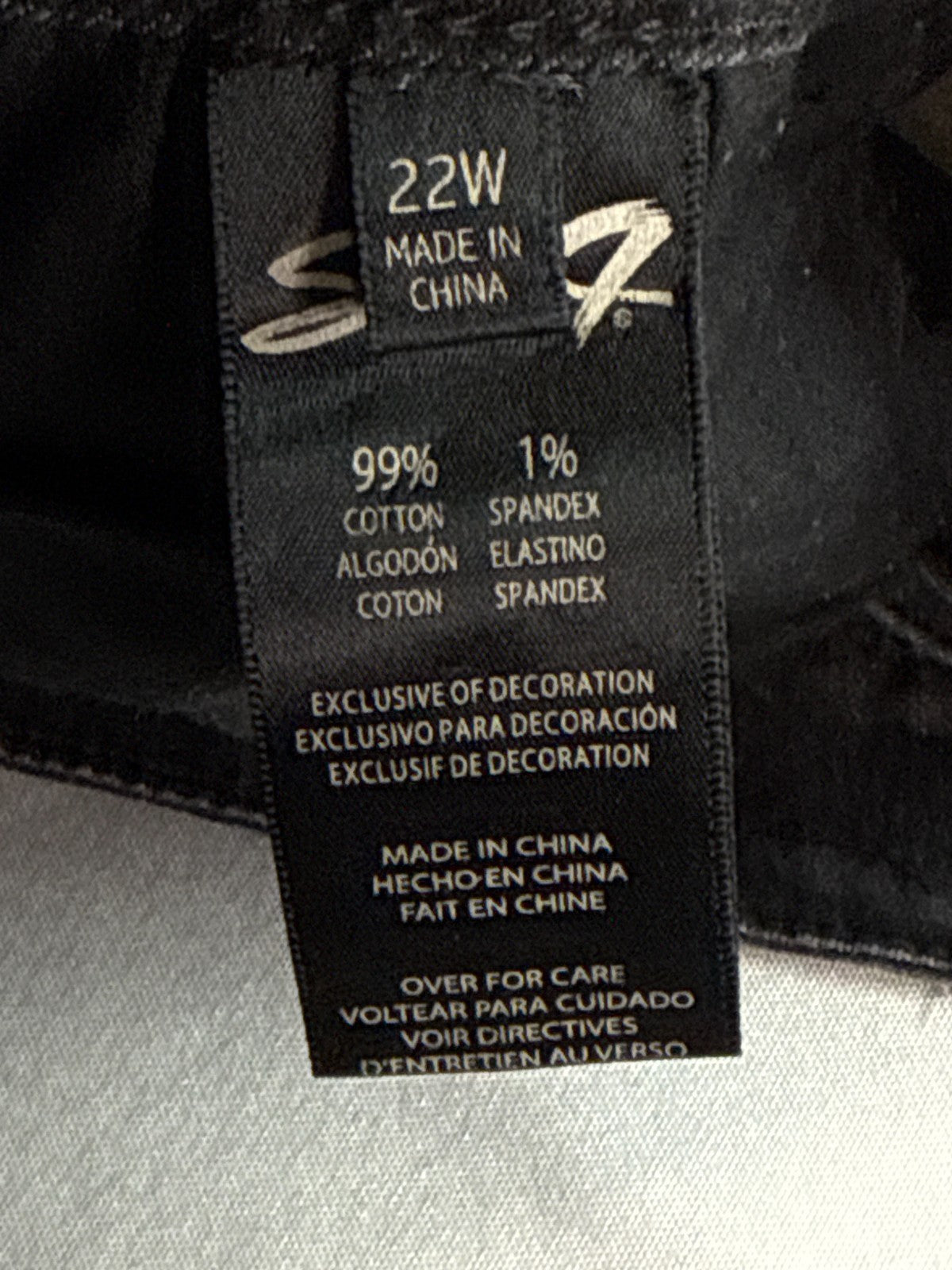 Seven7 Ankle Skinny Jeans Womens 22W Gray Grommet Frayed Hem Stretch Denim