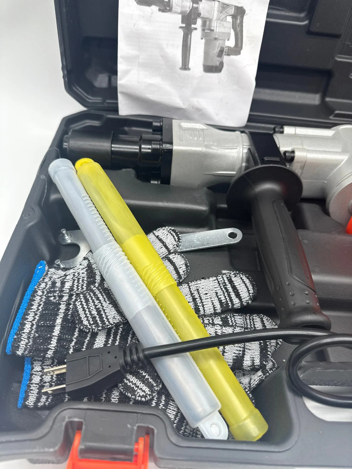 1400W Electric Demolition Jack Hammer Concrete Breaker Kit w Chisels Case 901