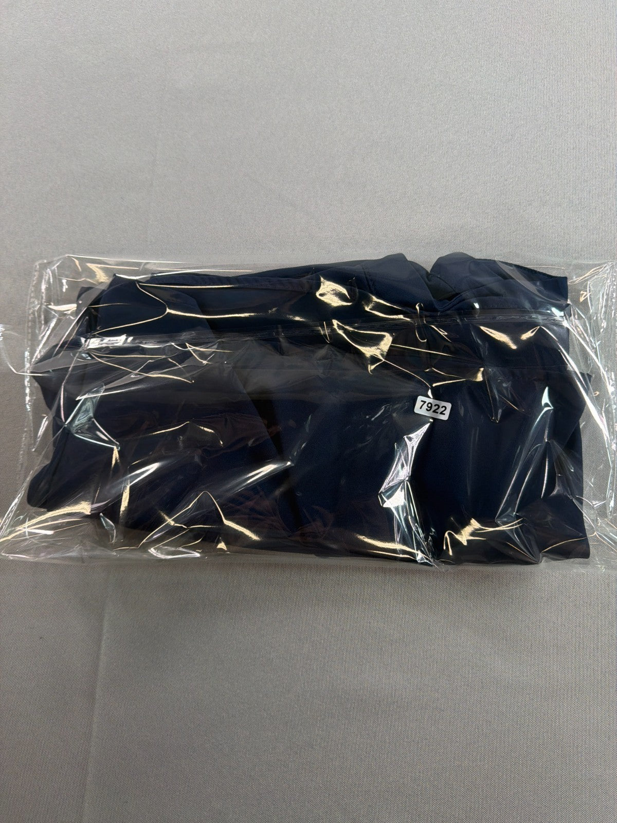 Melloday Split Neck Cap Sleeve Blouse Navy Blue Solid Pullover Top Medium NWT