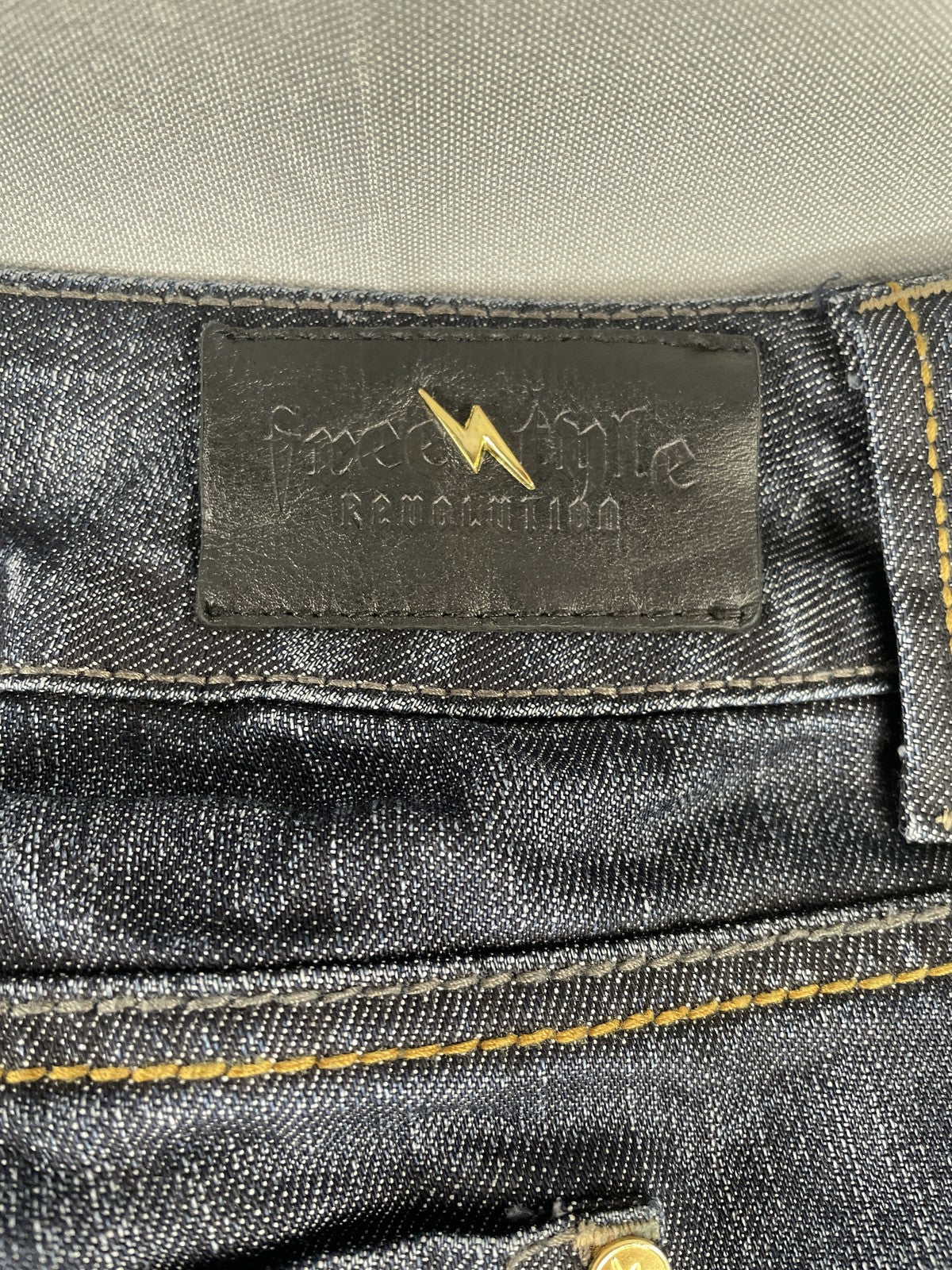 Freestyle Revolution Jeans Womens 22 Blue Bowie Sand Stretch Denim Straight Leg