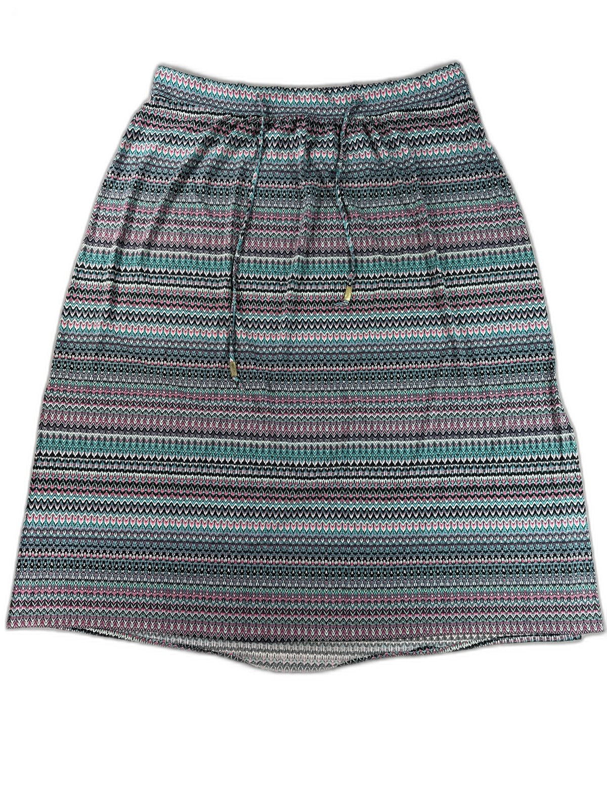 Lane Bryant Line Skirt 22 Plus 22/24 Multicolor All Over Print Polyester Spandex