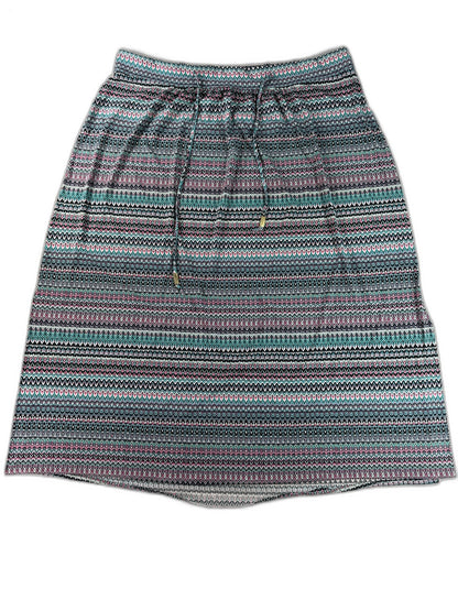 Lane Bryant Line Skirt 22 Plus 22/24 Multicolor All Over Print Polyester Spandex