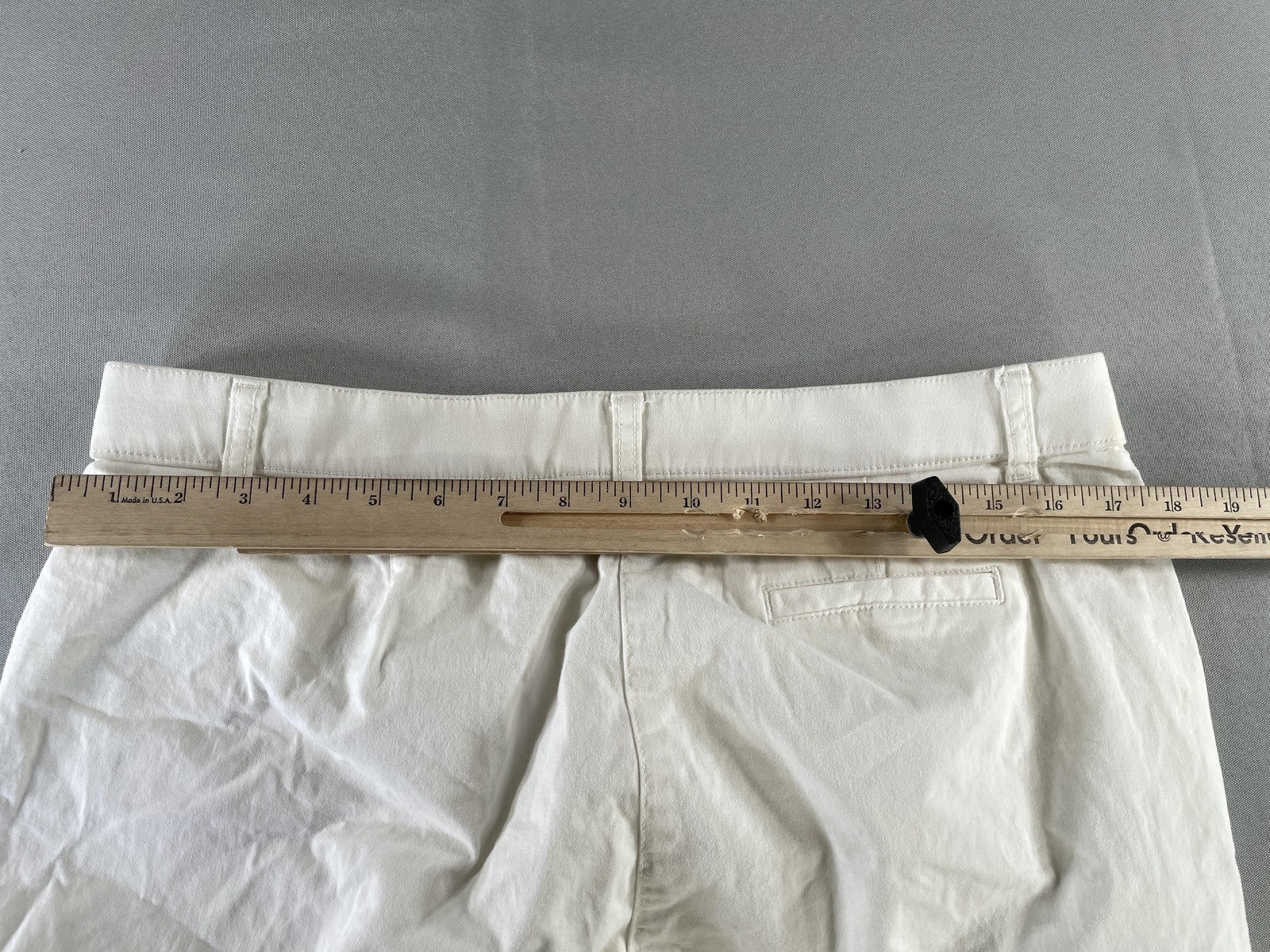 Karen Scott Pants Womens 12 Petite Stretch Capri Cropped Button Casual Summer