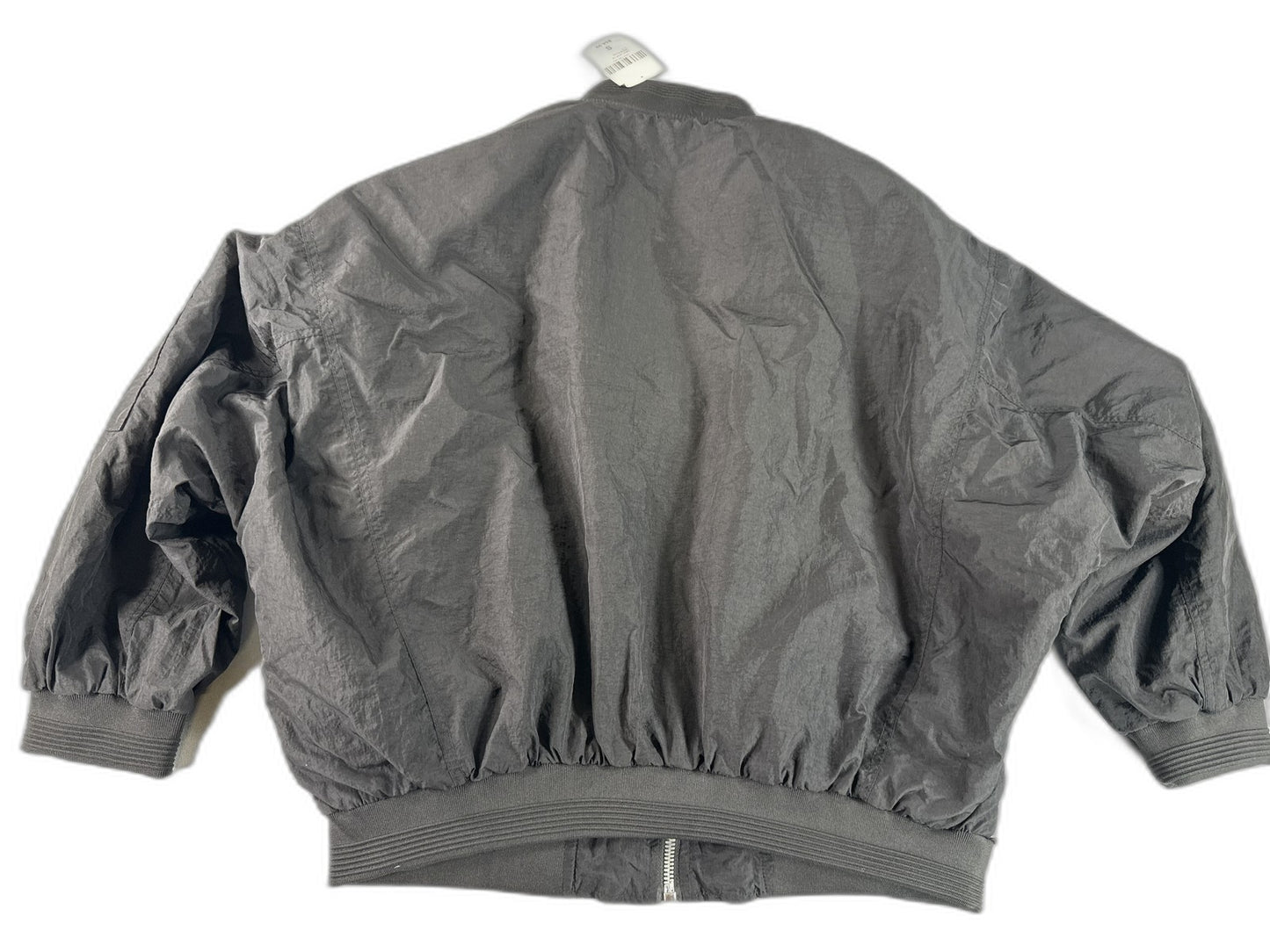 FOREVER 21 Bomber Jacket Womens S Black/Denim Cotton/Polyester Regular Fit Zip
