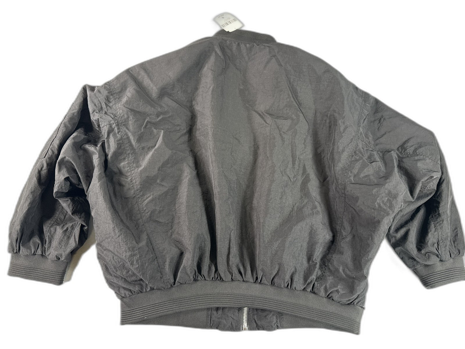FOREVER 21 Bomber Jacket Womens S Black/Denim Cotton/Polyester Regular Fit Zip