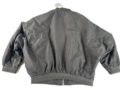 FOREVER 21 Bomber Jacket Womens S Black/Denim Cotton/Polyester Regular Fit Zip