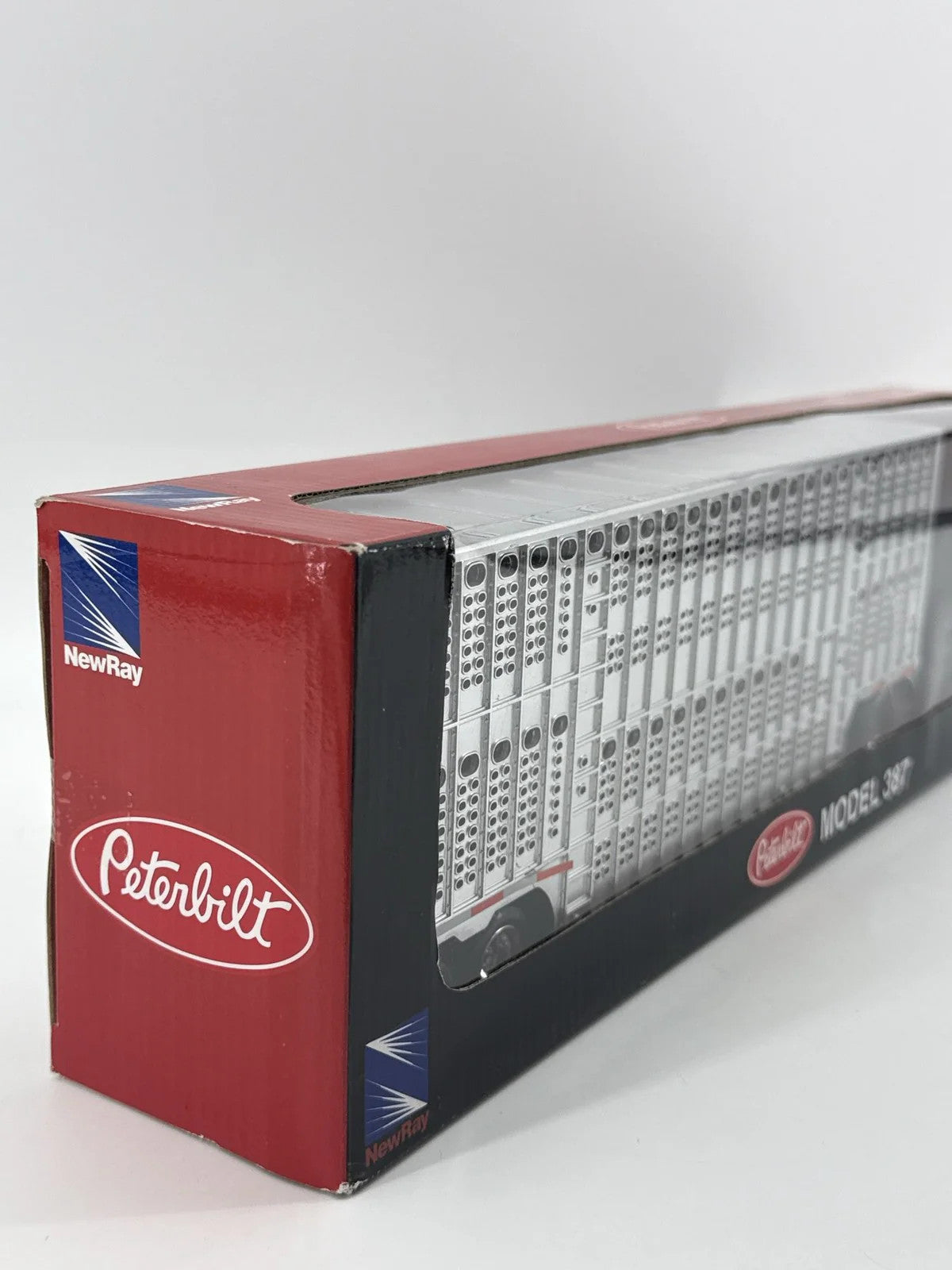 New Ray Peterbilt 387 Livestock Hauler Truck 1:43 Diecast Semi Tractor Unbranded