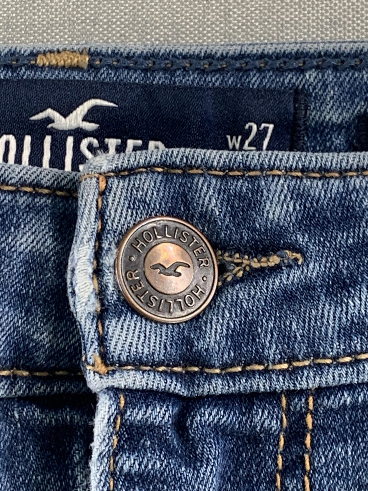 Hollister Jeans Womens 27 Ultra High Rise Distressed Skinny Denim Stretch Classi
