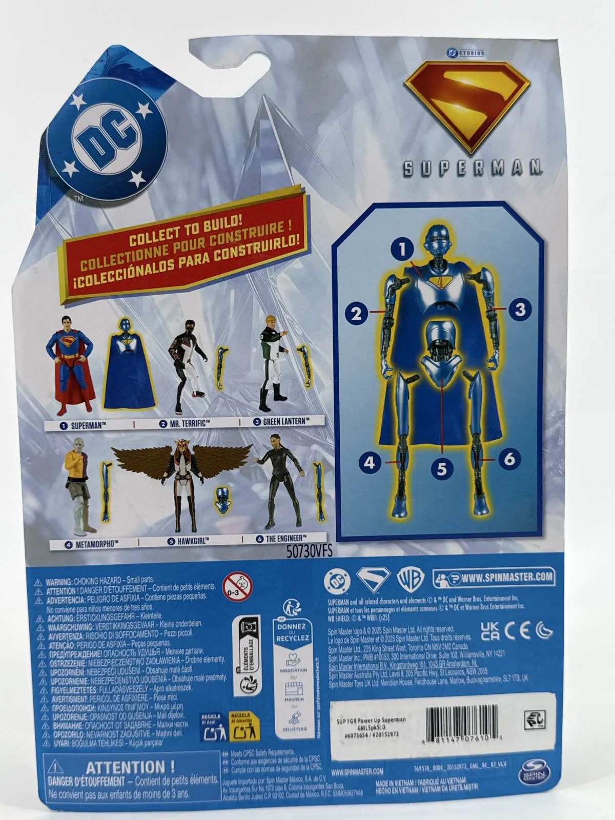 DC Comics Superman Movie Figure 6" Engineer BAF Spin Master 6quot Apparel