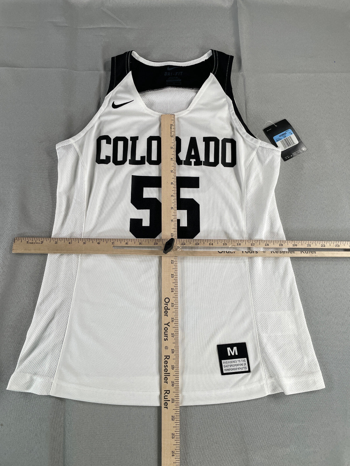 Nike Dri-Fit Colorado Buffaloes 55 Basketball Jersey M White Black NCAA Womens N