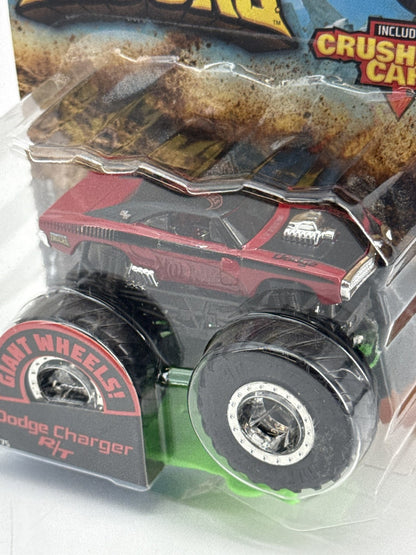 Hot Wheels Monster Trucks Dodge Charger R/T 18/75 GJF32 with Crushable Car New