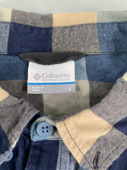 Columbia Shirt Mens Large Plaid Button Down Long Sleeve Outdoor Casual Top NWT