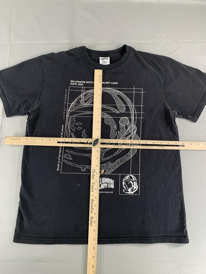 Billionaire Boys Club Shirt Mens Large Black Helmet Logo Graphic Tee 2003 Cotton