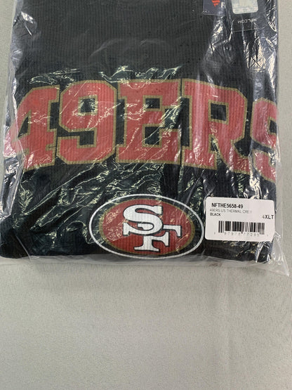 San Francisco 49ers Shirt Mens 4XLT Black NFL Football Long Sleeve Thermal Crew