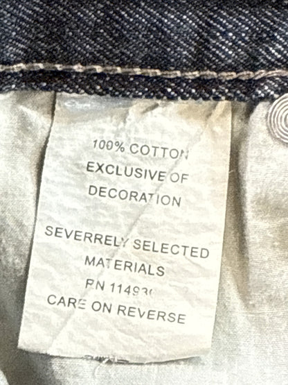 FLY PAPER Jeans Womens 6 Blue 100% Cotton Relaxed Fit Wide Leg Denim Solid