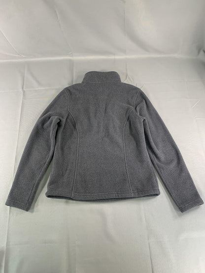 LL Bean Pullover Womens Small Gray Polartec Fleece Half Snap Recycled Outdoor