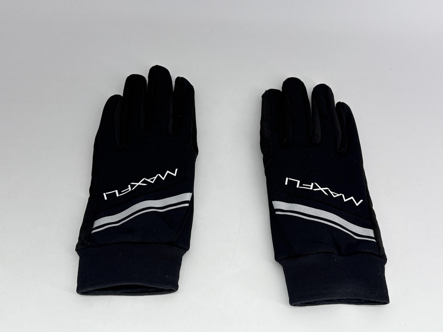 Maxfli Winter Golf Gloves Mens Medium Black Striped Pair Windproof Insulated