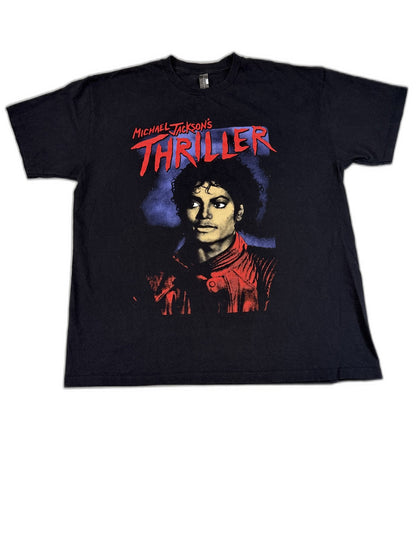 PLAYERYTEES Michael Jackson Thriller Graphic Tee XL Black 100% Cotton Regular