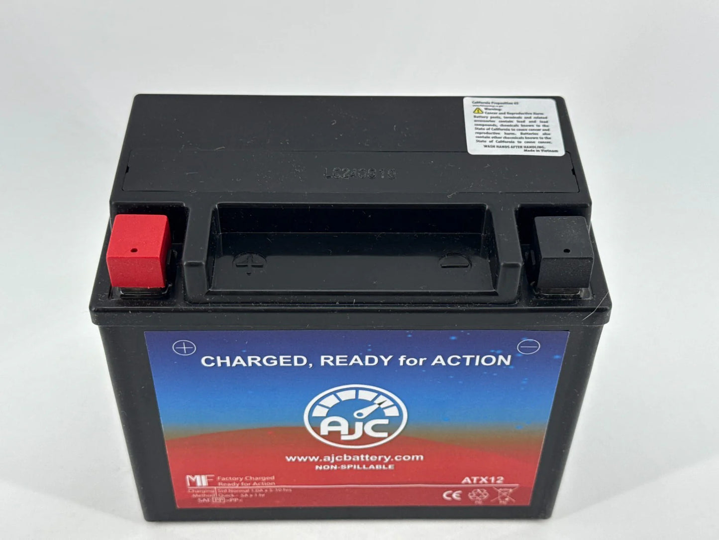 AJC ATX12 Powersports Battery 12V Non-Spillable Sealed AGM ATV Scooter Bike NWT