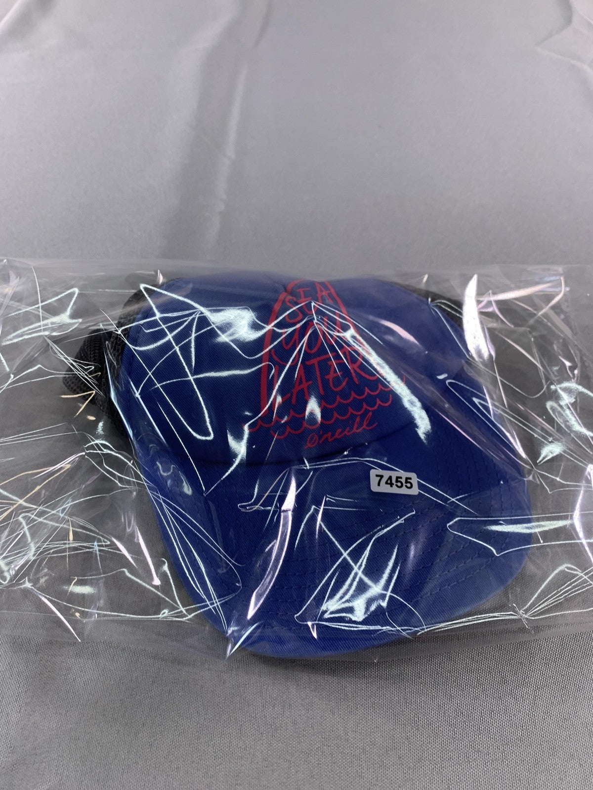O'Neill Hat Cap Snap Back Mens One Size Blue Black Trucker Mesh Sea You Later