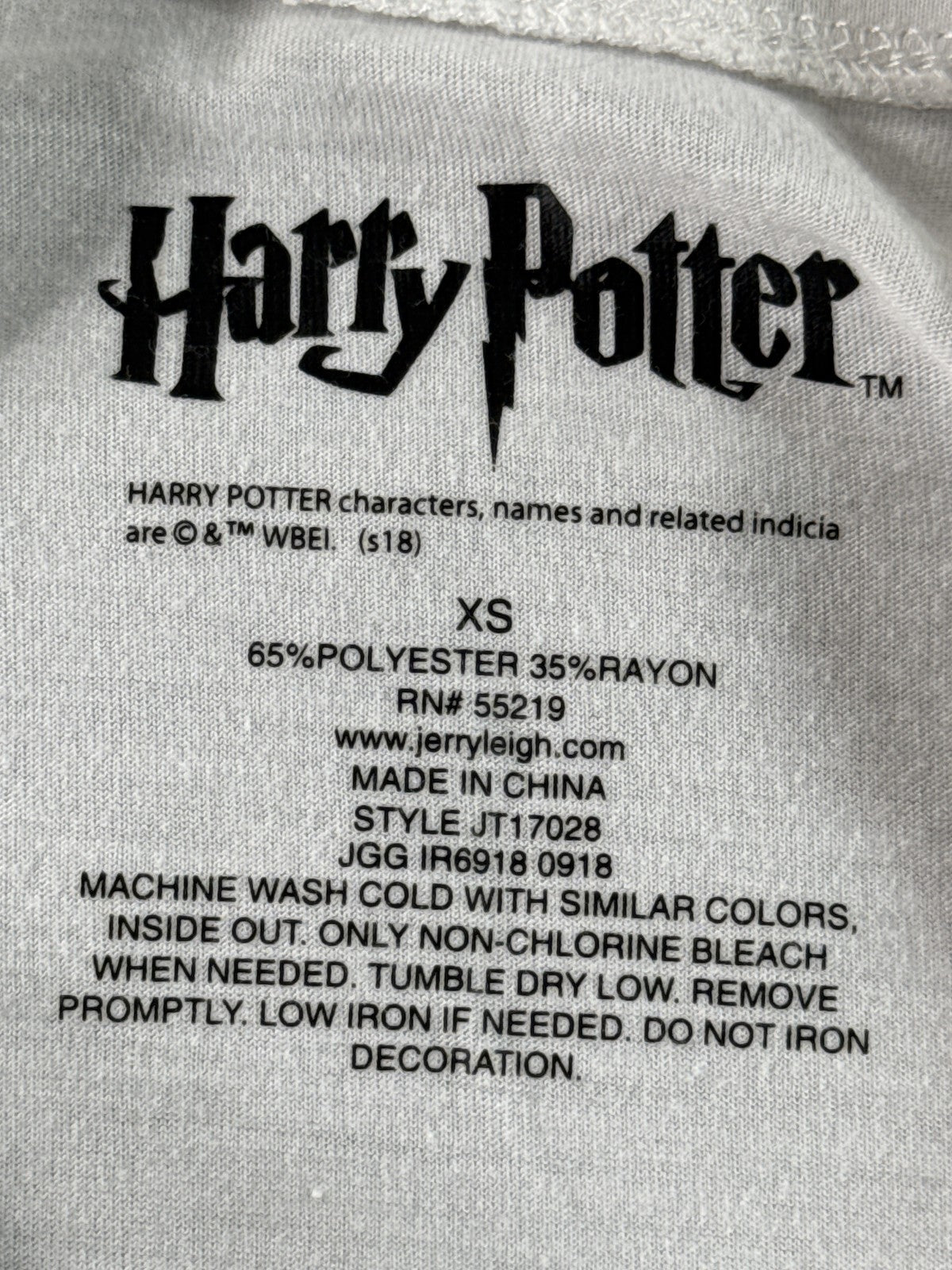 Harry Potter Albus Dumbledore Graphic Tee XS White Polyester Rayon Regular Fit