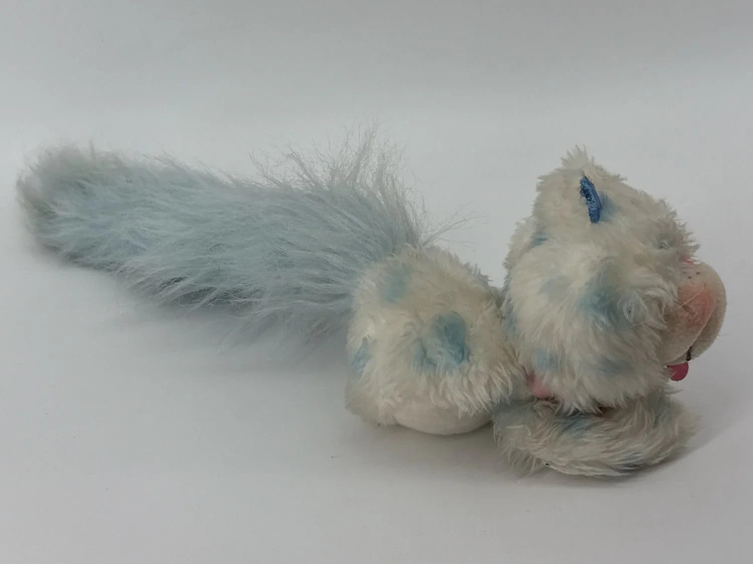 Kenner 1986 Furrever Friends Snowytail Kitten Cat White Blue Plush Unbranded NWT