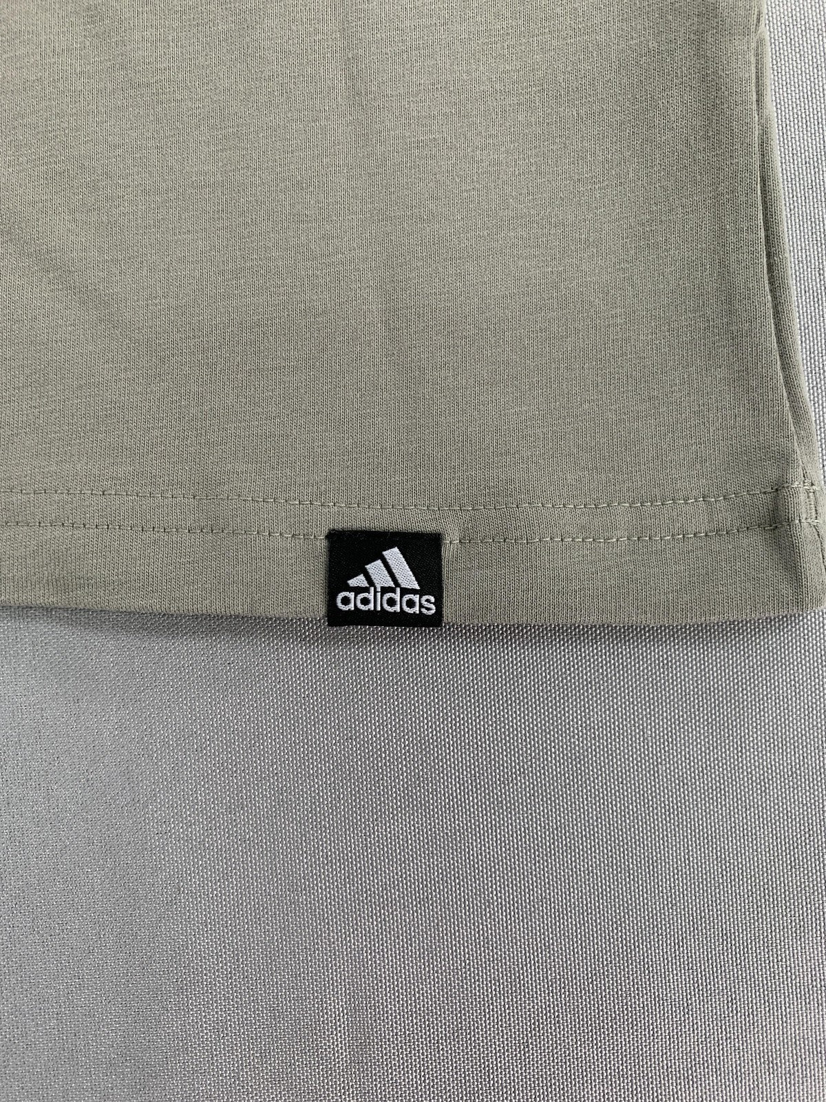 adidas Shirt Womens Large Silver Pebble Wellness Division Butterfly Tee IS1039