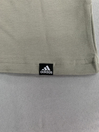 adidas Shirt Womens Large Silver Pebble Wellness Division Butterfly Tee IS1039