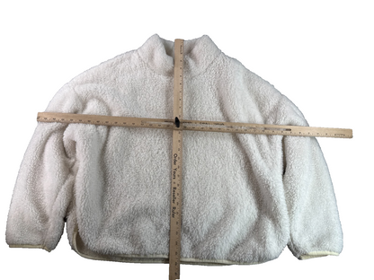 Calvin Klein Performance Sherpa Pullover Womens XL White Fleece Mock Neck Cozy
