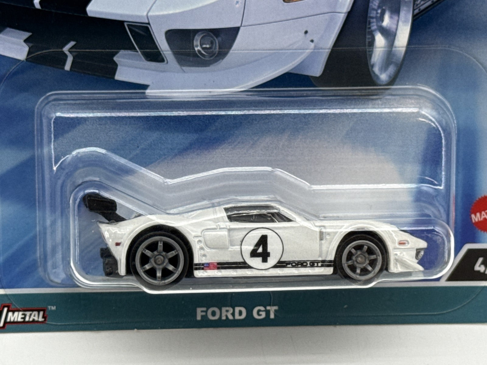 Hot Wheels Speed Machines Ford GT Collectible Diecast Car 1:64 Scale White Metal
