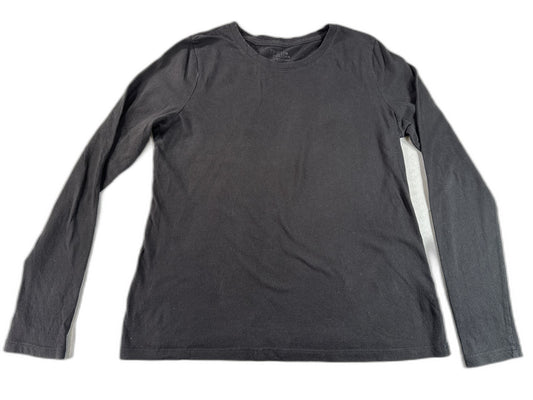 Time Tru Long Sleeve Crewneck F Shirt Mens F/S Black Cotton Regular Fit Tee
